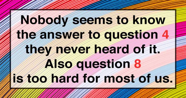 Quiz on General Knowledge.