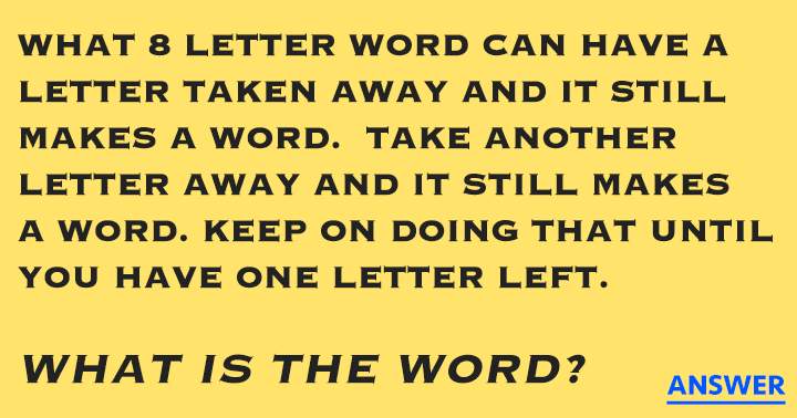 Let us know what the word is in the comments below