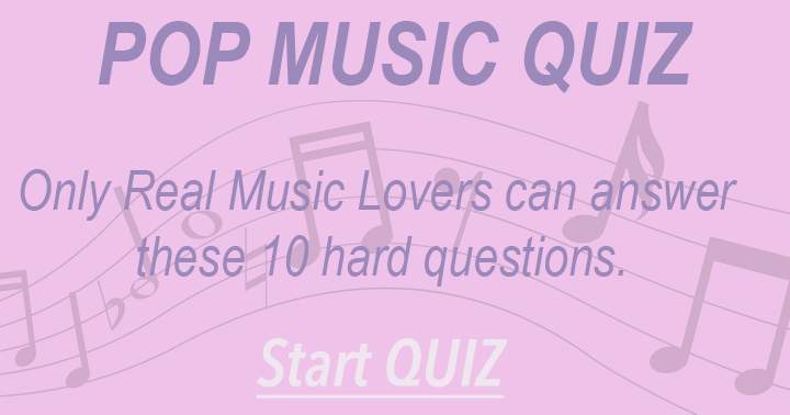 Challenging POP Music quiz.