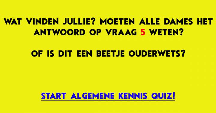 Algemene kennis quiz