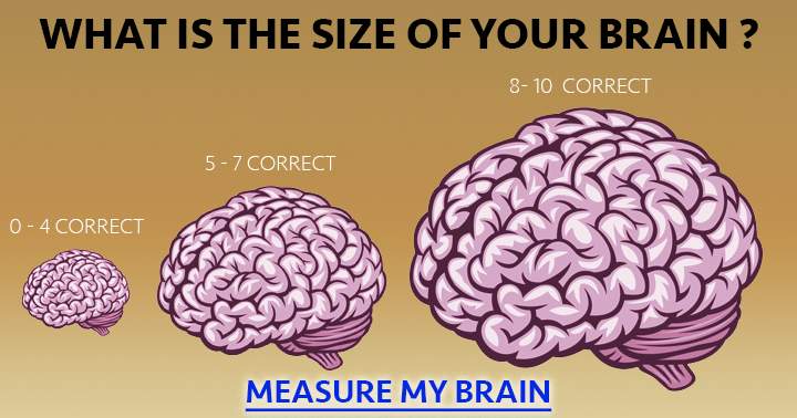 Measure your brain by taking the quiz.