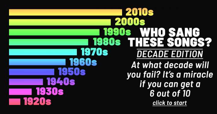 Banner for Who Sang These Songs? Decade Edition!