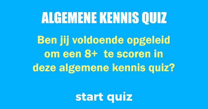 Algemene kennis quiz