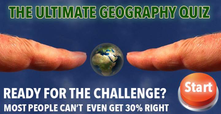 Most people struggle to score even 30% on The Ultimate Geography Quiz.