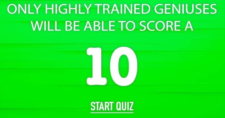 Quiz testing general knowledge.