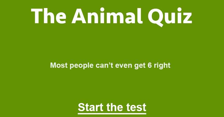 Hard Animal trivia Quiz