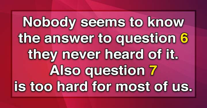 Challenging Trivia Quiz