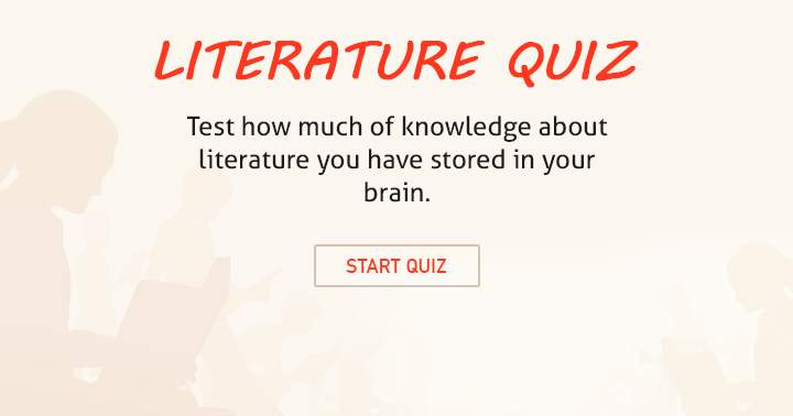 Only bookworms are allowed to take this quiz!