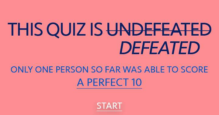 This quiz is finally defeated! 