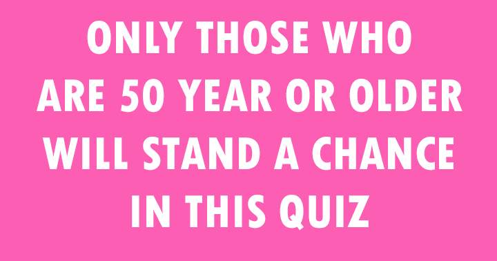 Are you over 50 years old?