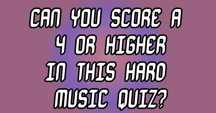 Tough Music Trivia Challenge