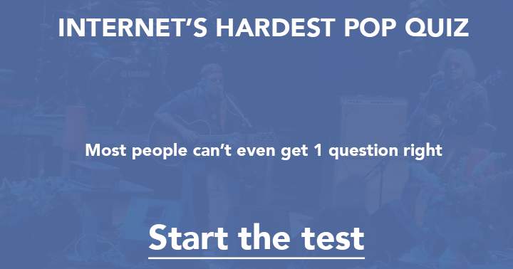 The toughest online pop music quiz.