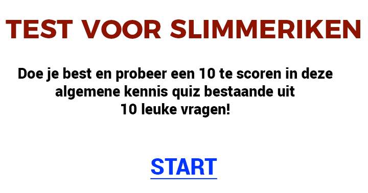 Speel Deze Interessante Quiz!