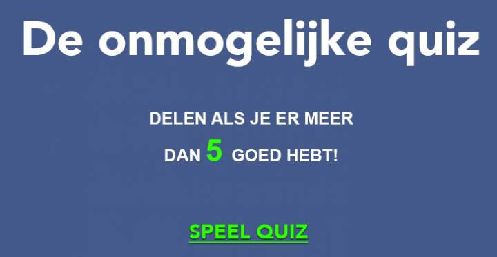 QUIZ TIJD!