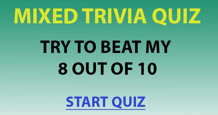 Miscellaneous Trivia Quiz