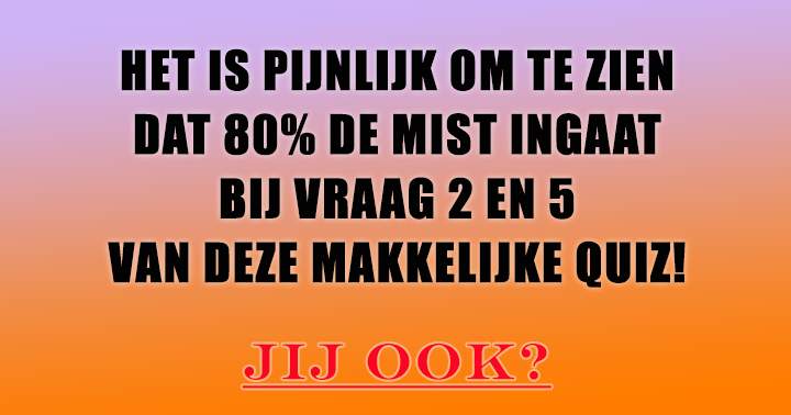 Banner for Ben jij iemand van de 20% groep?