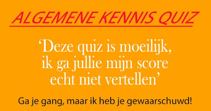 Een véél te moeilijke quiz