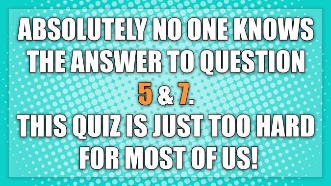 Hard Mixed Trivia Quiz