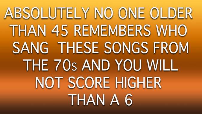 Banner for Who Sang These Songs From The 70s?