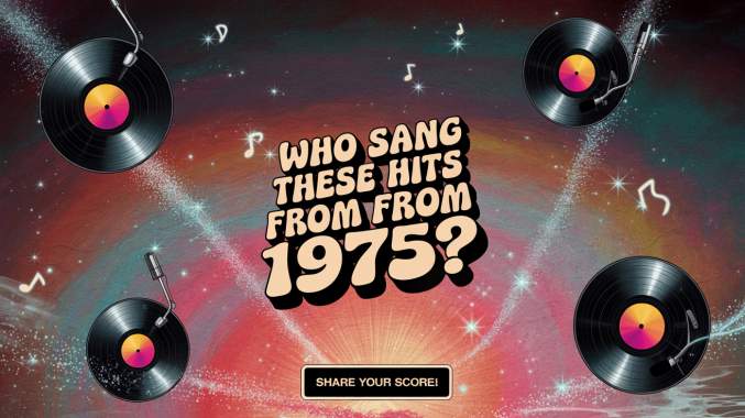 Banner for Who sang these hits from 1975