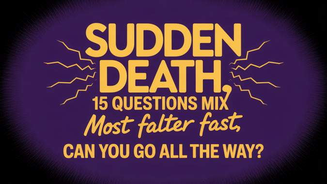 Banner for Most of you falter fast in this sudden death quiz