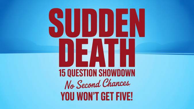 Banner for No second changes in this sudden death quiz