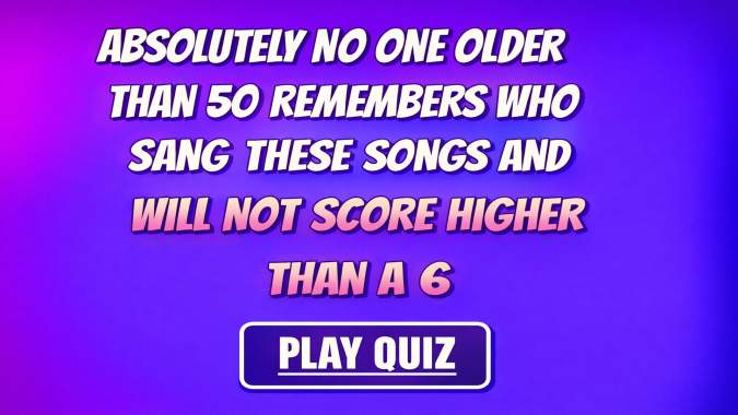 Banner for Who sang these songs?