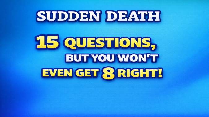 Banner for Try this Sudden Death Quiz