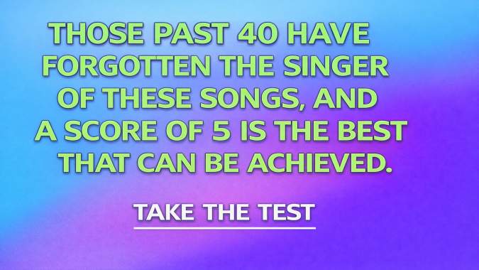 Banner for Can you guess who sang these hits?