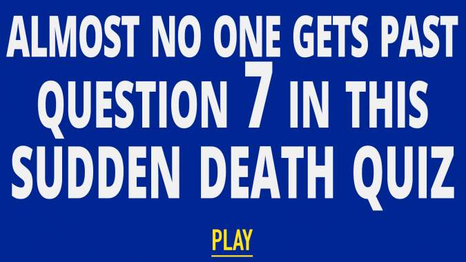 Sudden Death Quiz