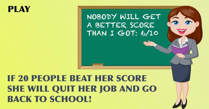 Try to beat her score! 