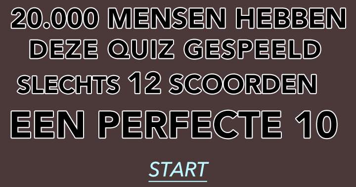 Quiz Voor Liefhebbers Van Triviant