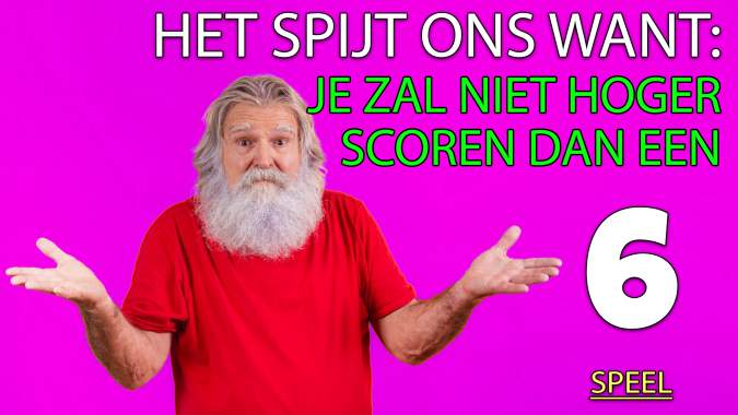 Het spijt ons zeer voor deze quiz