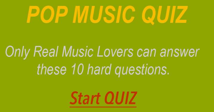 Only Real Music Lovers can answer these questions.